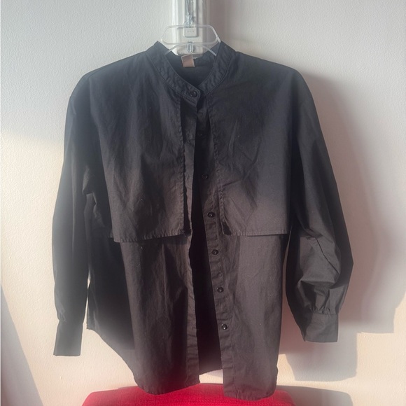 SHEIN Black Button-Up Blouse - Picture 2 of 5